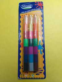 Lápis de Cera com 18 cores