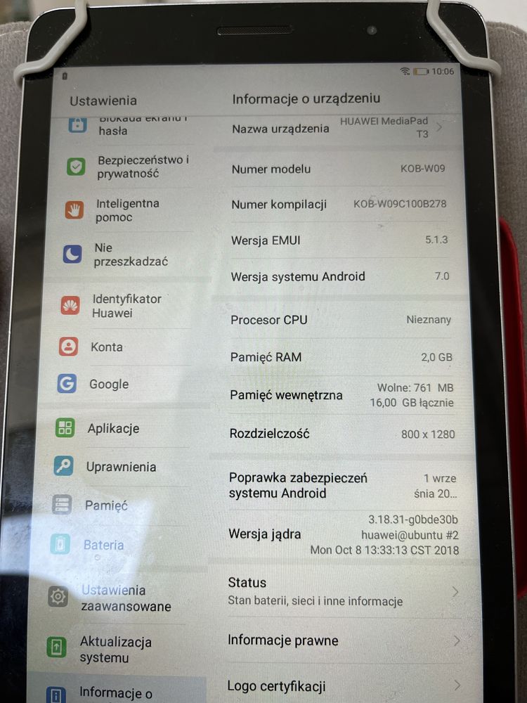 Tablet Huawei uzywany 7.8 cali ekran