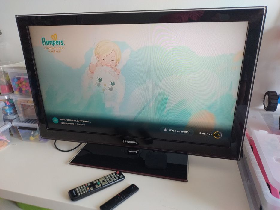 LE37C550J1W samsung telewizor 37 cali smart tv przystawka xiaomi box