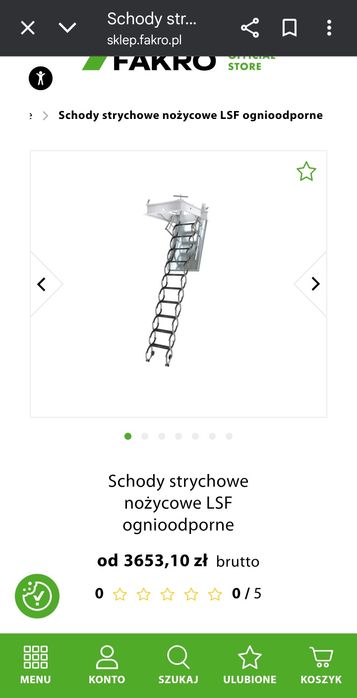 Schody strychowe ppoż