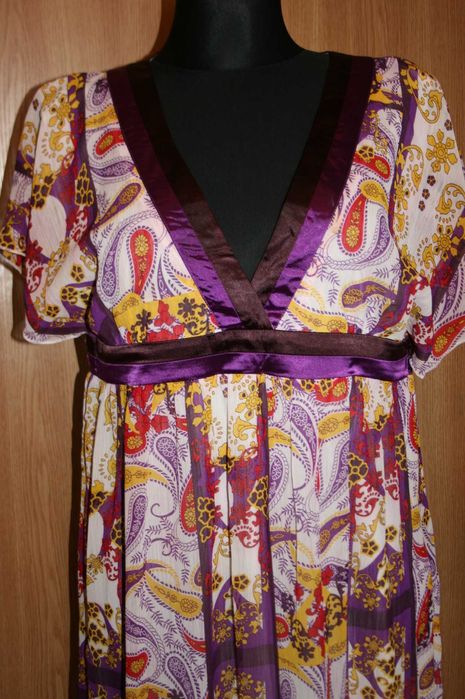 Wzorzysta letnia suknia stylu boho rozm. 42