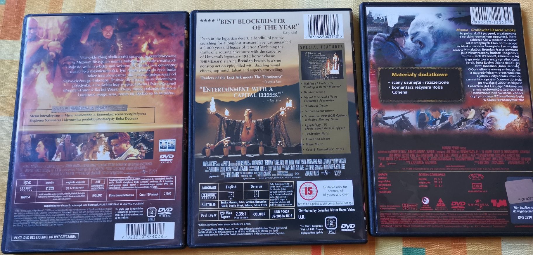 Mumia trylogia DVD. Napisy pl.