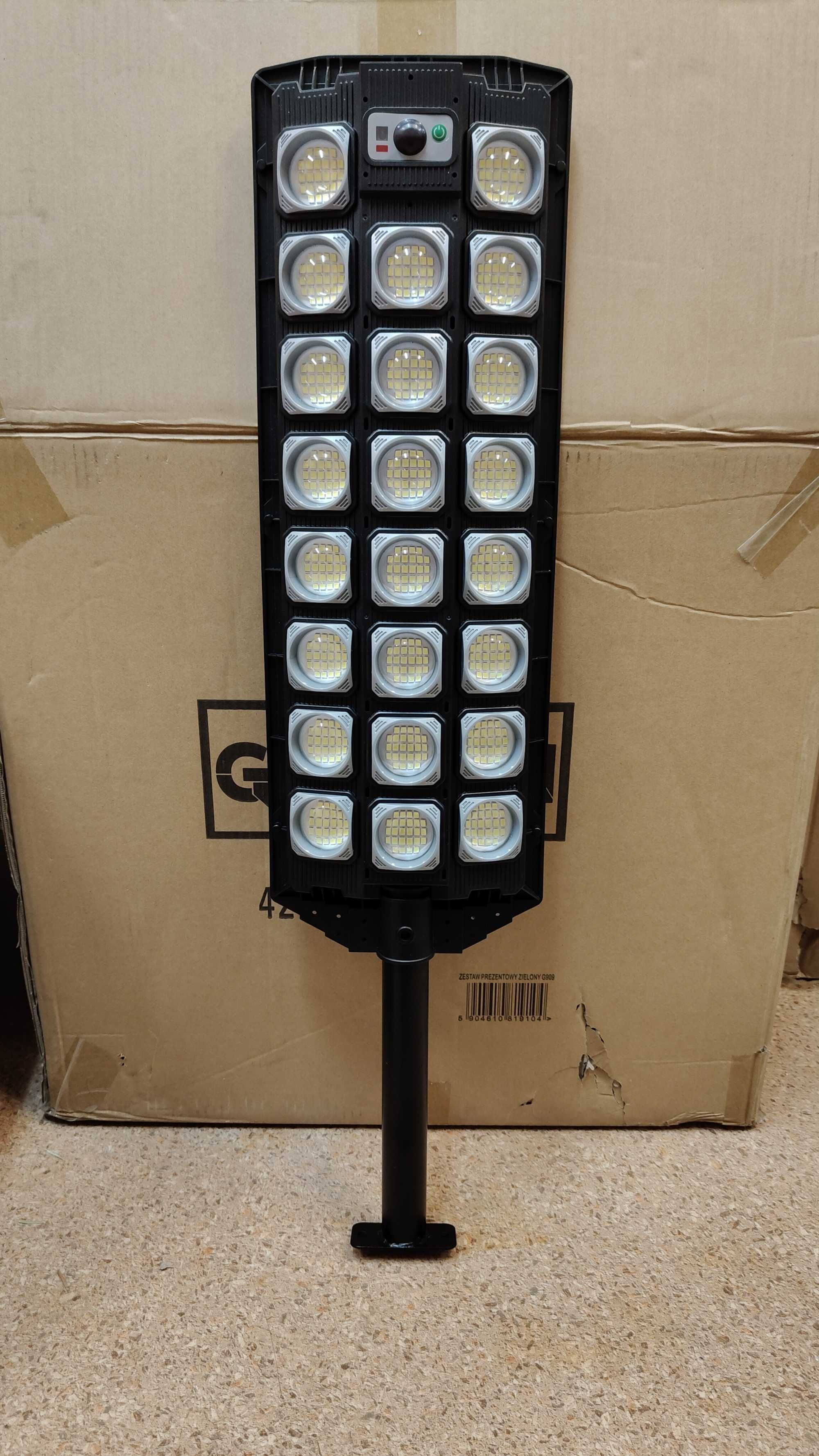 DUŻA Lampa solarna uliczna 600 LED 2000w MOCNA Halogen Zewnętrzna SOLA