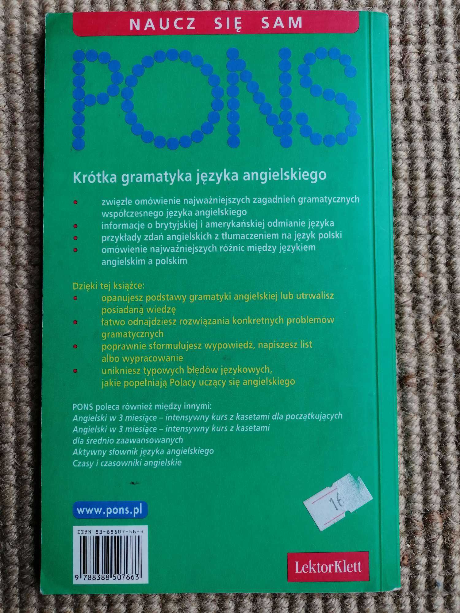 Krótka gramatyka języka angielskiego. PONS