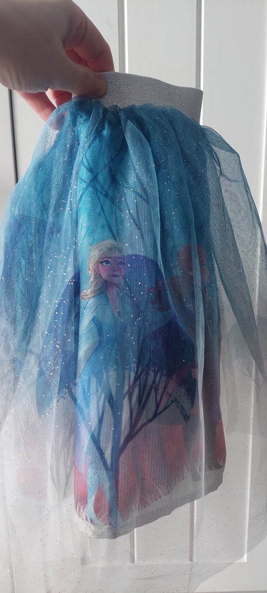 Zestaw C&A  128 134 cm Frozen Kraina Lodu spódniczka bluzeczka Elsa An