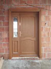 Drzwi zewnętrzne drewniane na wymiar czyste powietrze pomiar/montaż