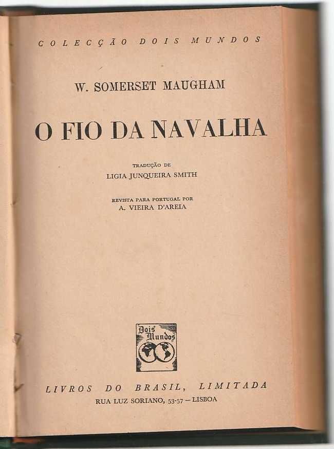 O fio da navalha-Somerset Maugham-Livros do Brasil