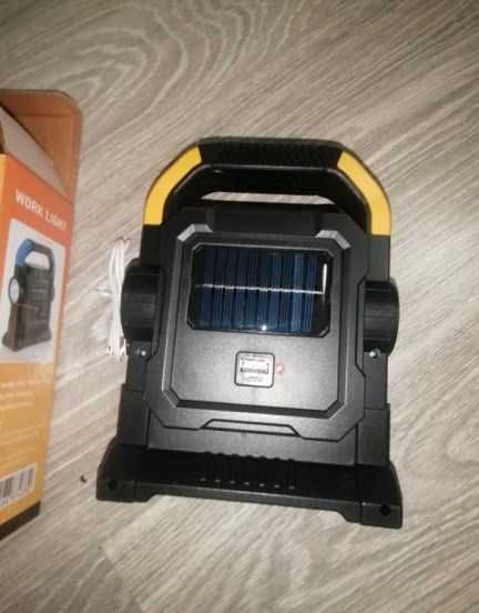 Ліхтар акумуляторний з сонячною батареєю світодіодний