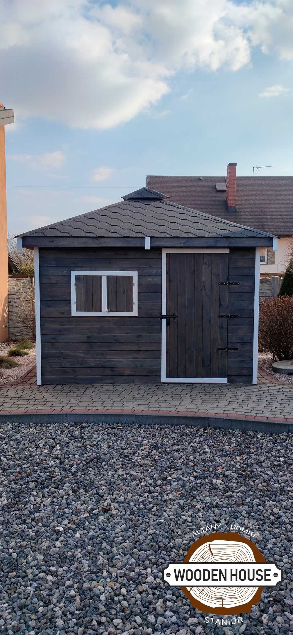 Domek narzędziowy, ogrodowy, drewniany, gospodarczy, Wooden House