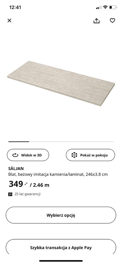 Blat Ikea SÄLJAN nowy