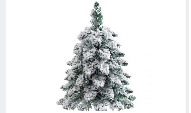 Choinka Ozdobna Dekoracyjna Sztuczna Na Pniu Pokryta Śniegiem 60cm