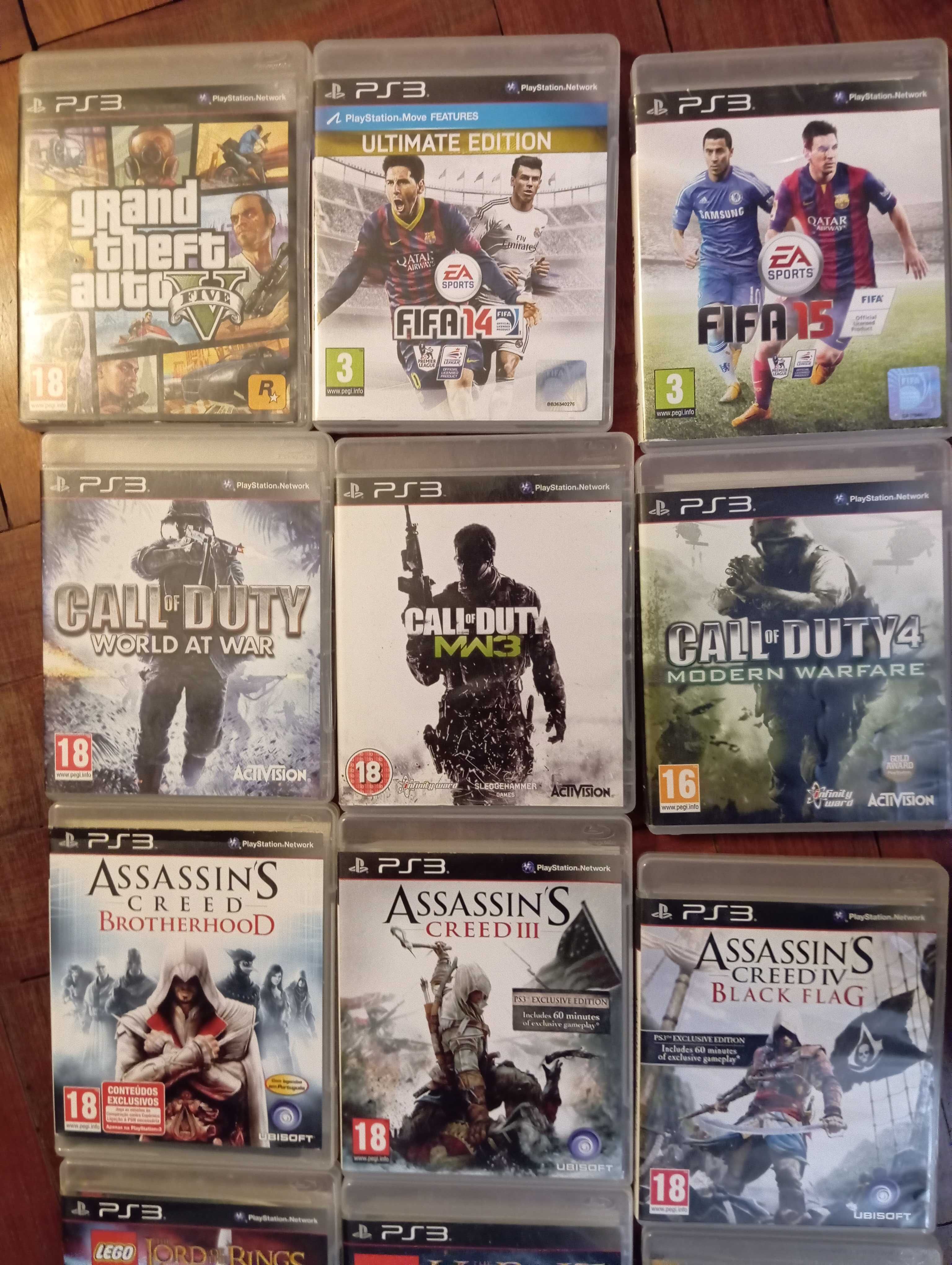 Jogos PS3 - Vendidos individualmente (Preço indicativo da média)