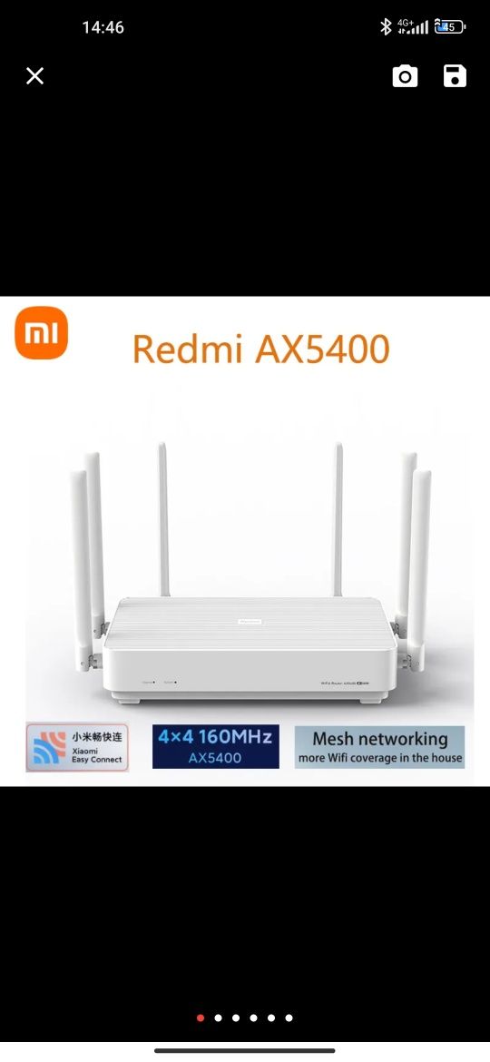 Xiaomi Redmi AX5400 wi-fi 6 роутер