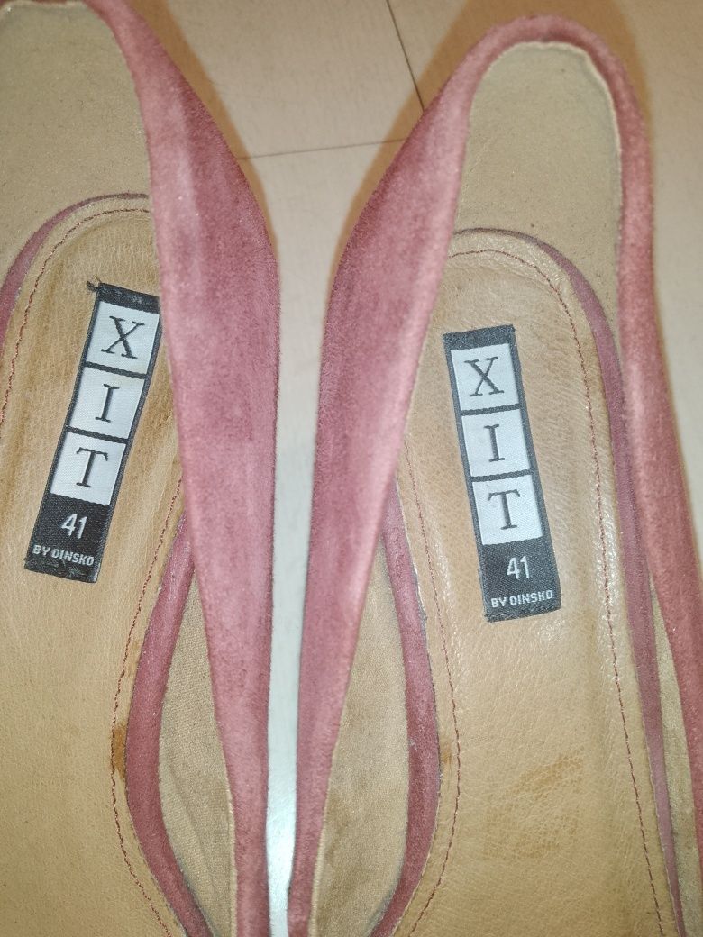 XIT, czółenka, półbuty, koturn, skóra naturalna,rozmiar 41