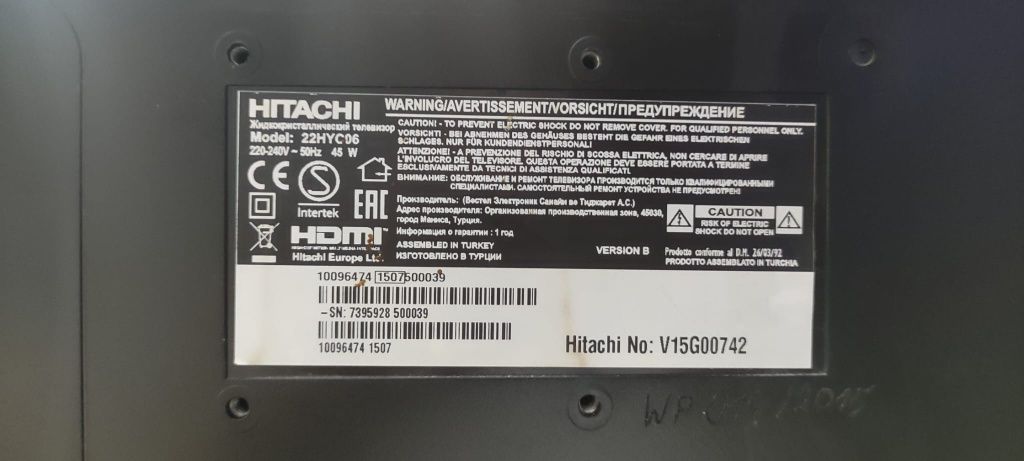 Telewizor HITACHI LED 22HYC06