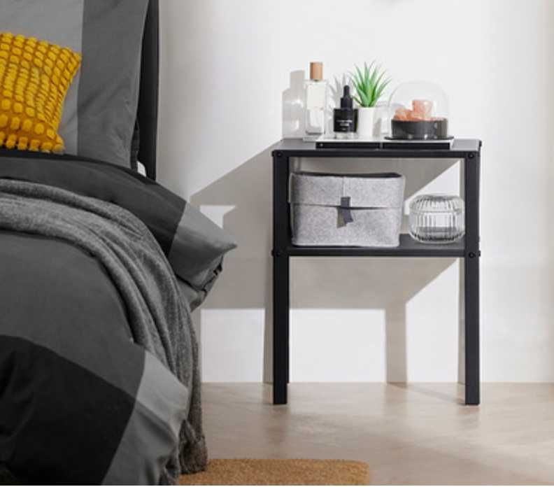 Нова тумба столик IKEA KNARREVIK чорна сталь 2 шт за 1000
