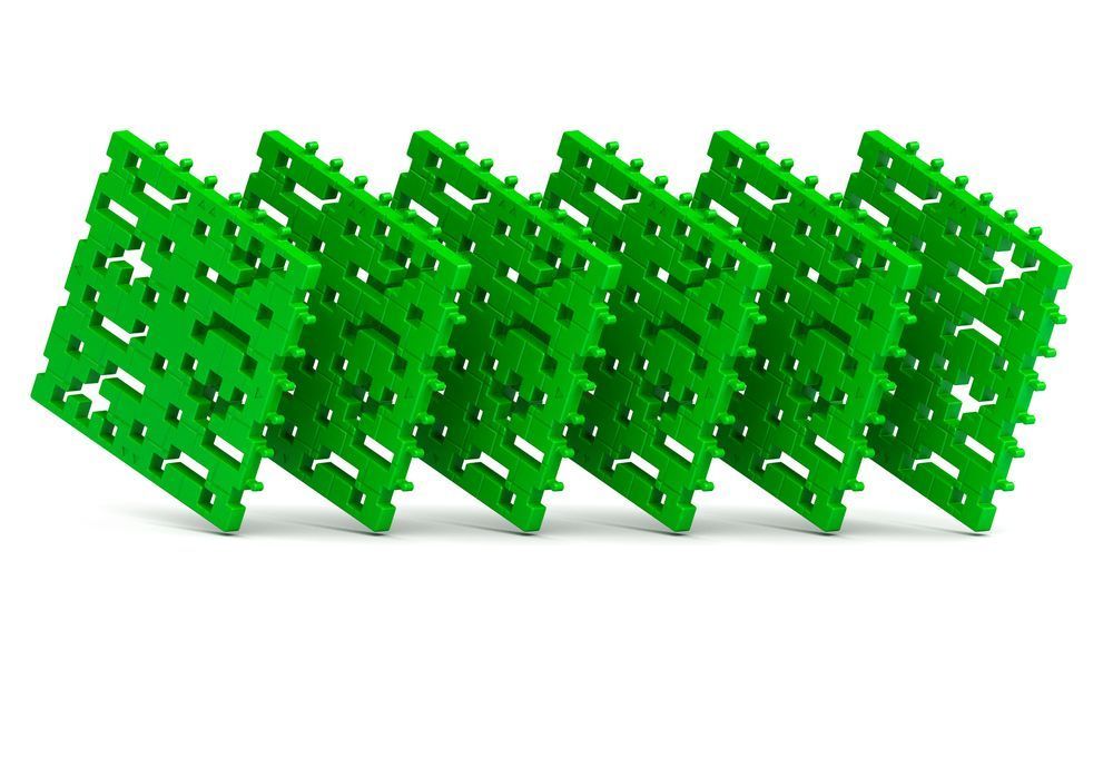 Klocki Meli 50083 Płytka Konstrukcyjna Basic Baseplate Green 6 Sztuk