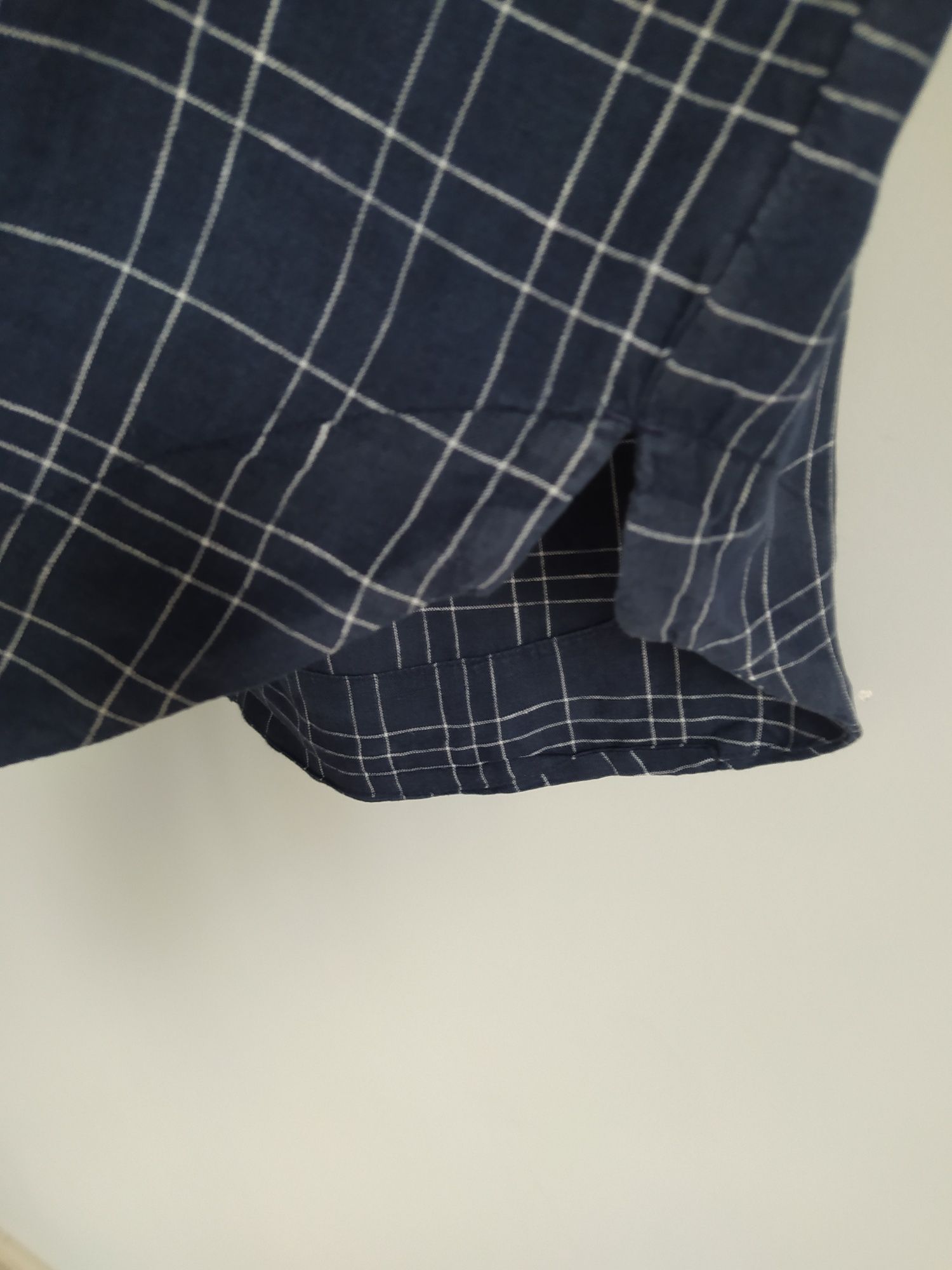 Granatowa, letnia lniana ( 100%)- bluzka, luźna, oversize M&S 42