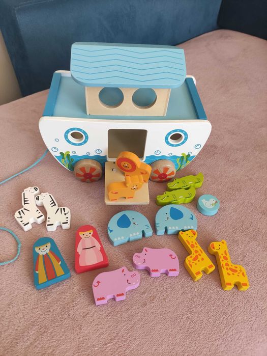 Drewniana Arka Noego Figurki Zwierzęta