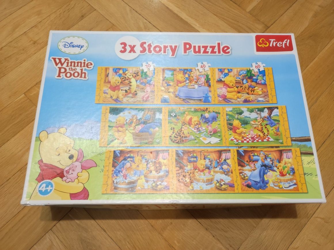 3x Story Puzzle Kubuś Puchatek