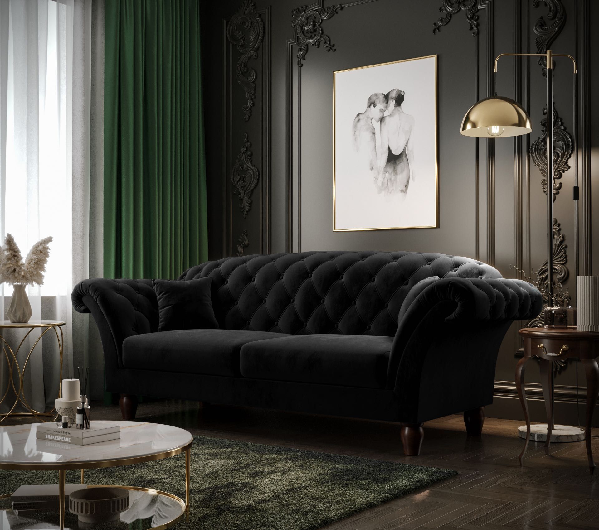 Kanapa Sofa Chesterfield Pikowana Valentino EN Meble