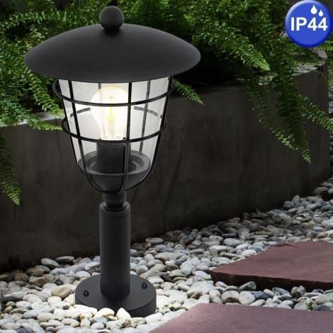 Słupek zewnętrzny ogrodowy Pulfero czarny 42 cm