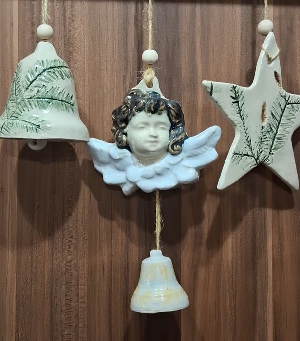 Zestaw ozdób Świątecznych ceramika