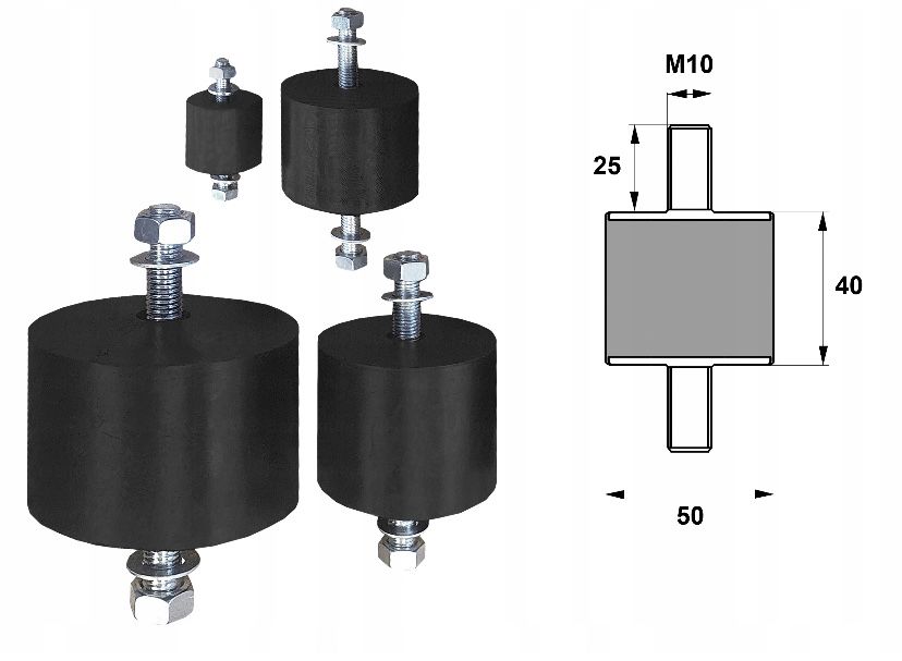 Podkładka amortyzator antywibracyjny M10 1szt GUMA