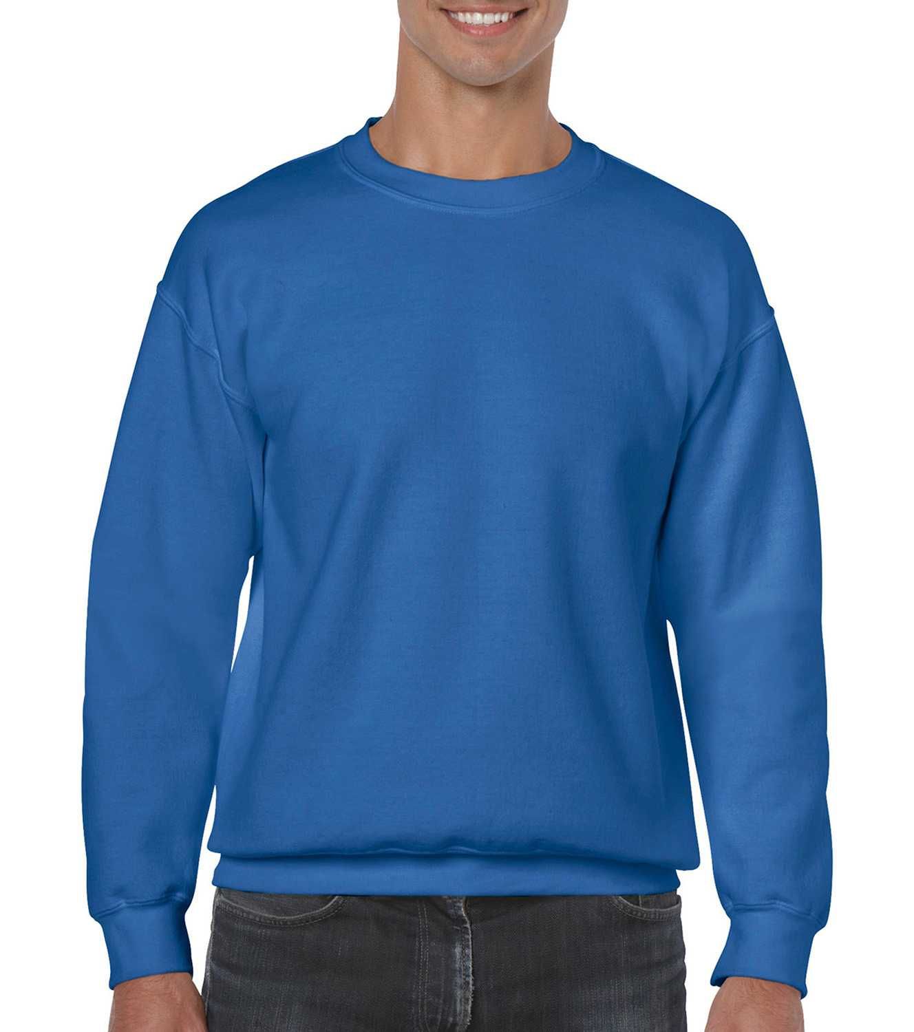 Bluza bez kaptura GILDAN Heavy Blend niebieska 5XL
