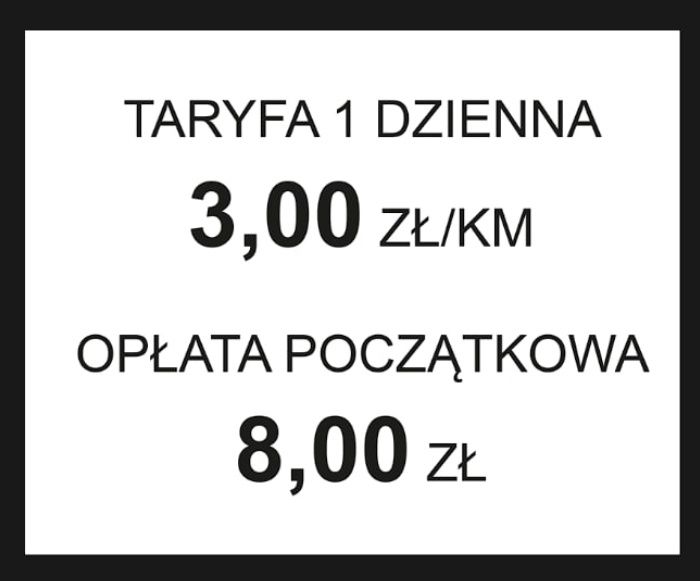 naklejki taxi taryfikator Warszawa nalepki тарификатор наклейки такси