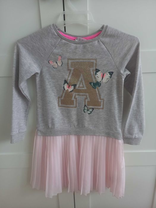 Sukienka h&m 122 128 plisowany dol brokat