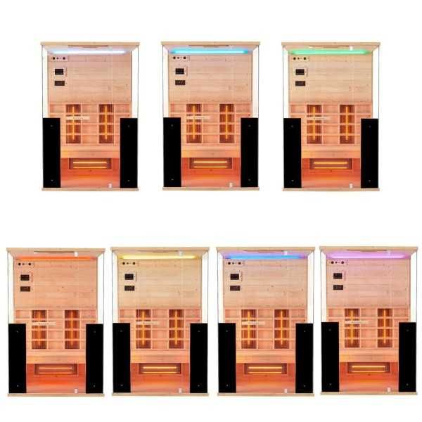 Sauna na podczerwien infrared infrarot kabina LED szklana dotyk LCD