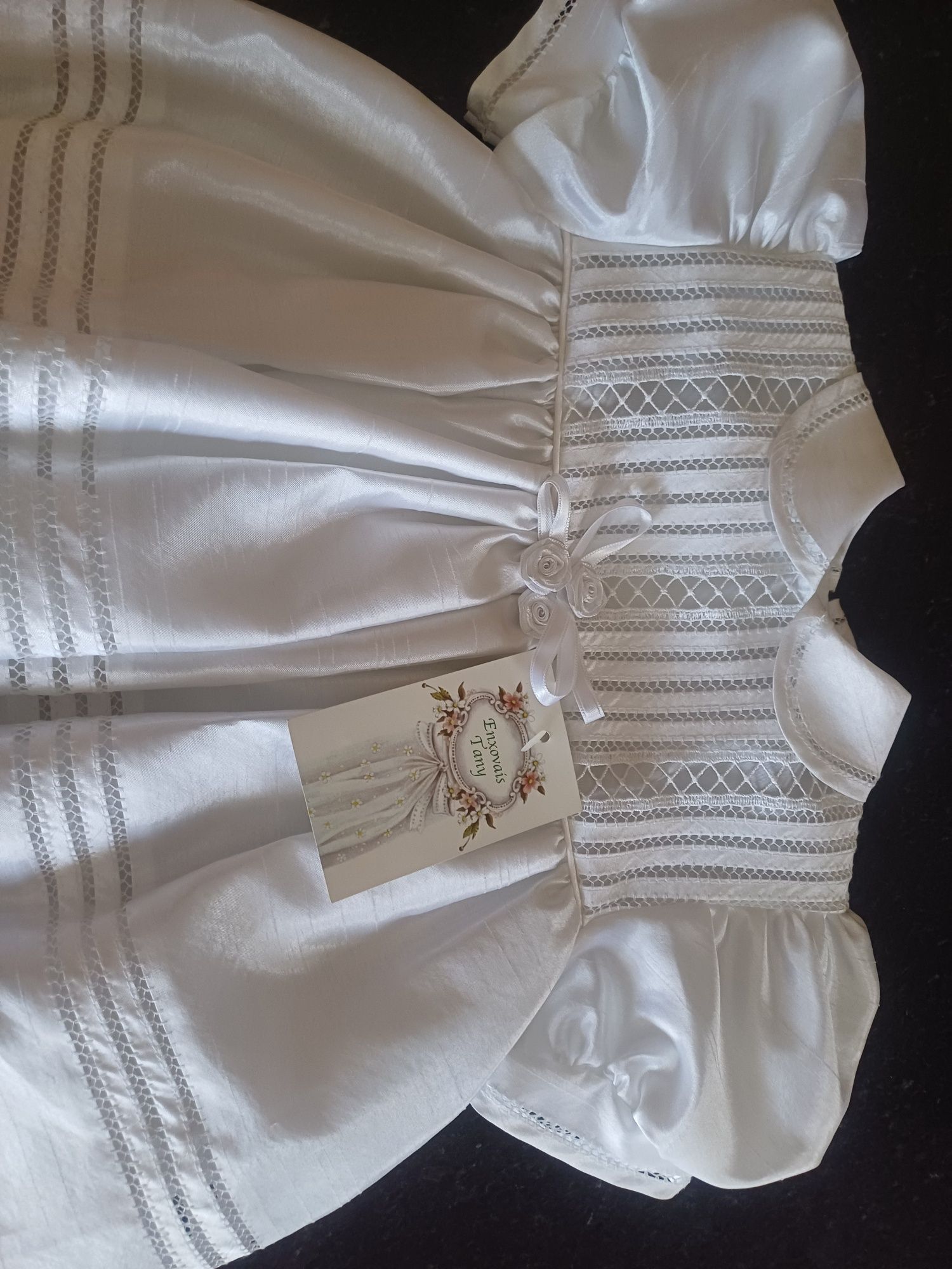 Vestido batismo branco 6 meses