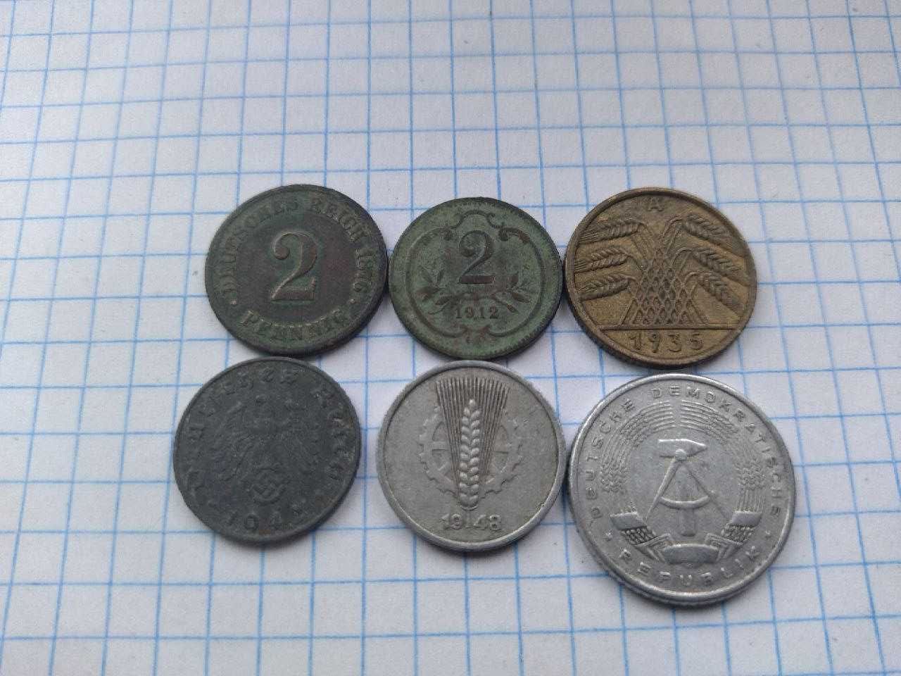 Набор немецких монет (1878-1958)