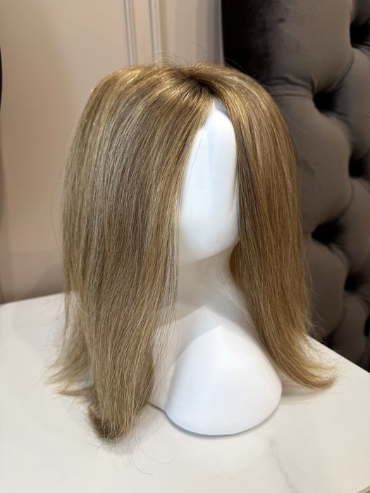 Накладка из натуральных детских волос . Топпер Славянские волосы