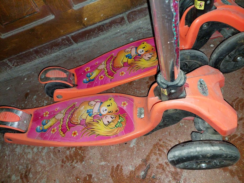 Самокат детский Scooter колеса светятся, можно двойняшкам