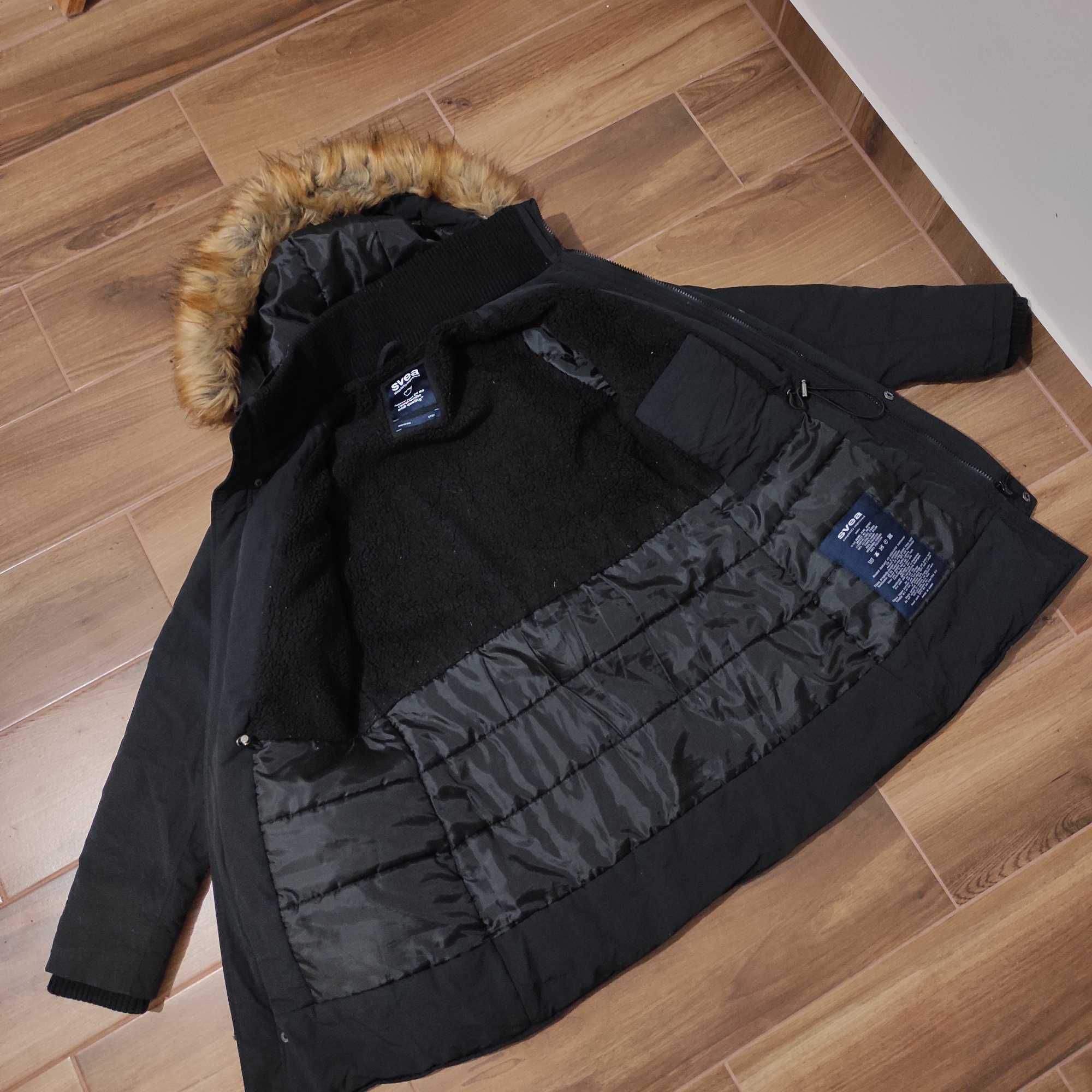 Svea Zimowa Damska Kurtka Parka Ocieplana Size S