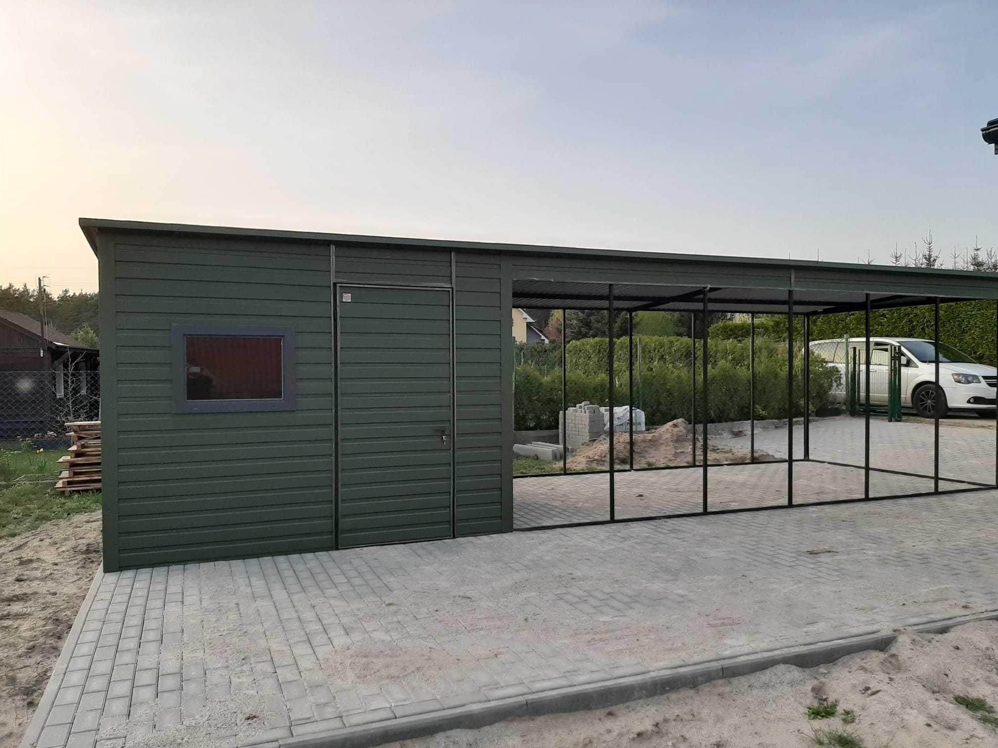 CARPORT - Wiata Samochodowa  ZADASZENIE - Garaż Blaszany - Maj-Blach