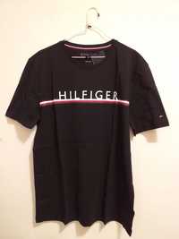 Nowa oryginalna koszulka t-shirt Tommy Hilfiger czarna bawełna