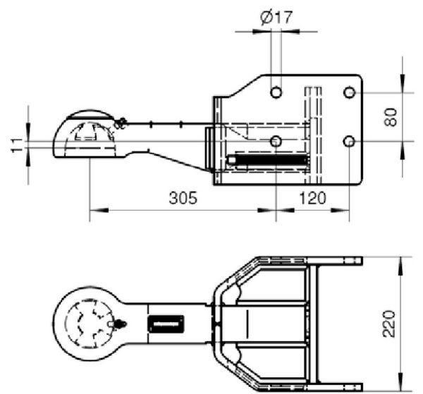 Zaczep K80 Krone prasa Big-Pack 1290HDP 1270 kulowy dyszla Rockinger