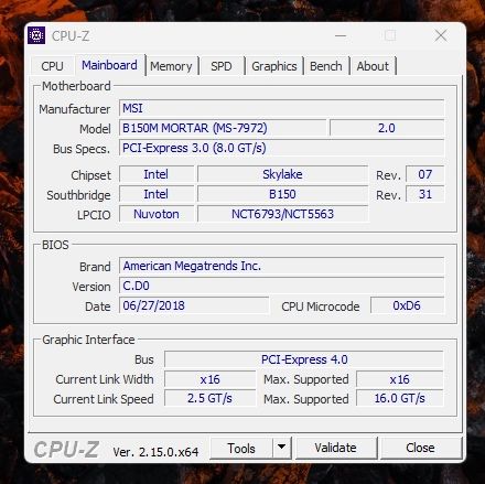 Комплект core i7 6700 Msi B150m mortar DDR 4 16gb 2133