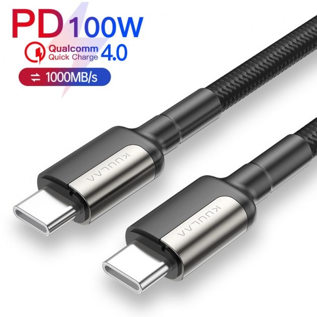 Кабель USB Type-C to Type-C 2м. PD 100W + QC 4.0 провод/ шнур