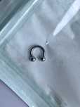 Kolczyk mała nowa tytanowa podkówka 1,2/6/3 mm