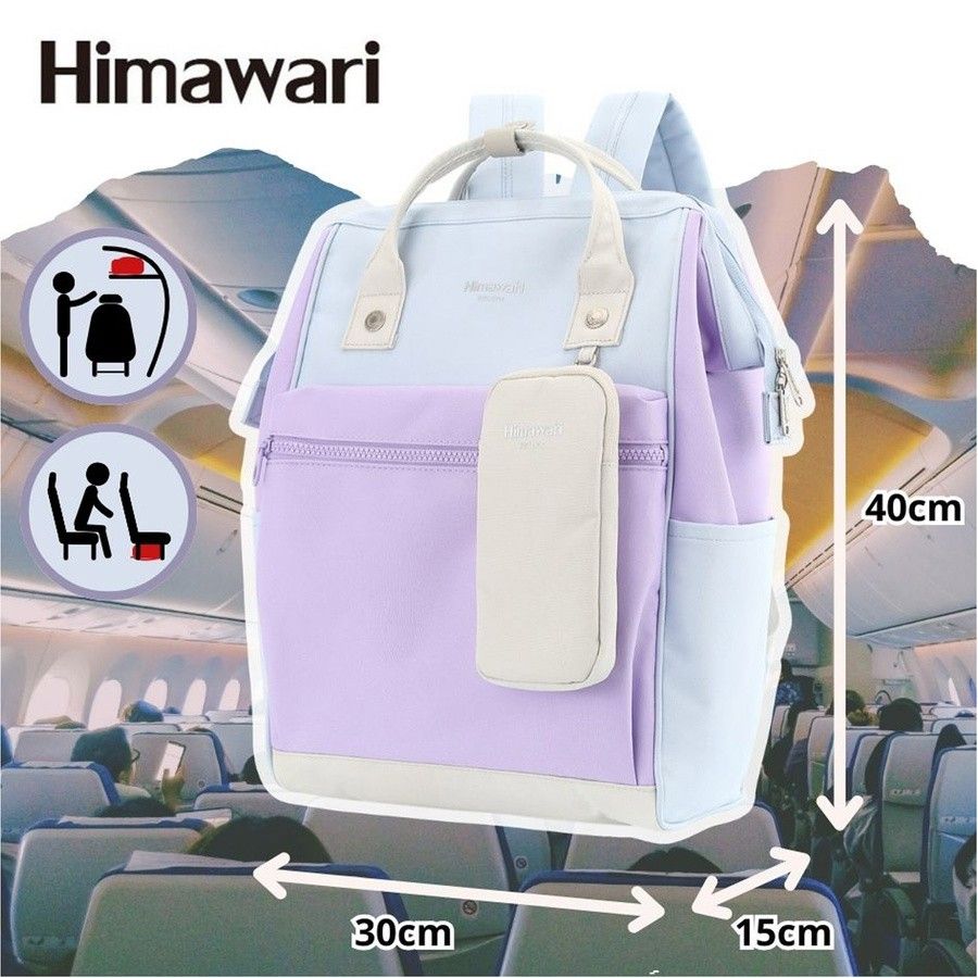 pastelowy plecak podróżny a4 z etui - himawari