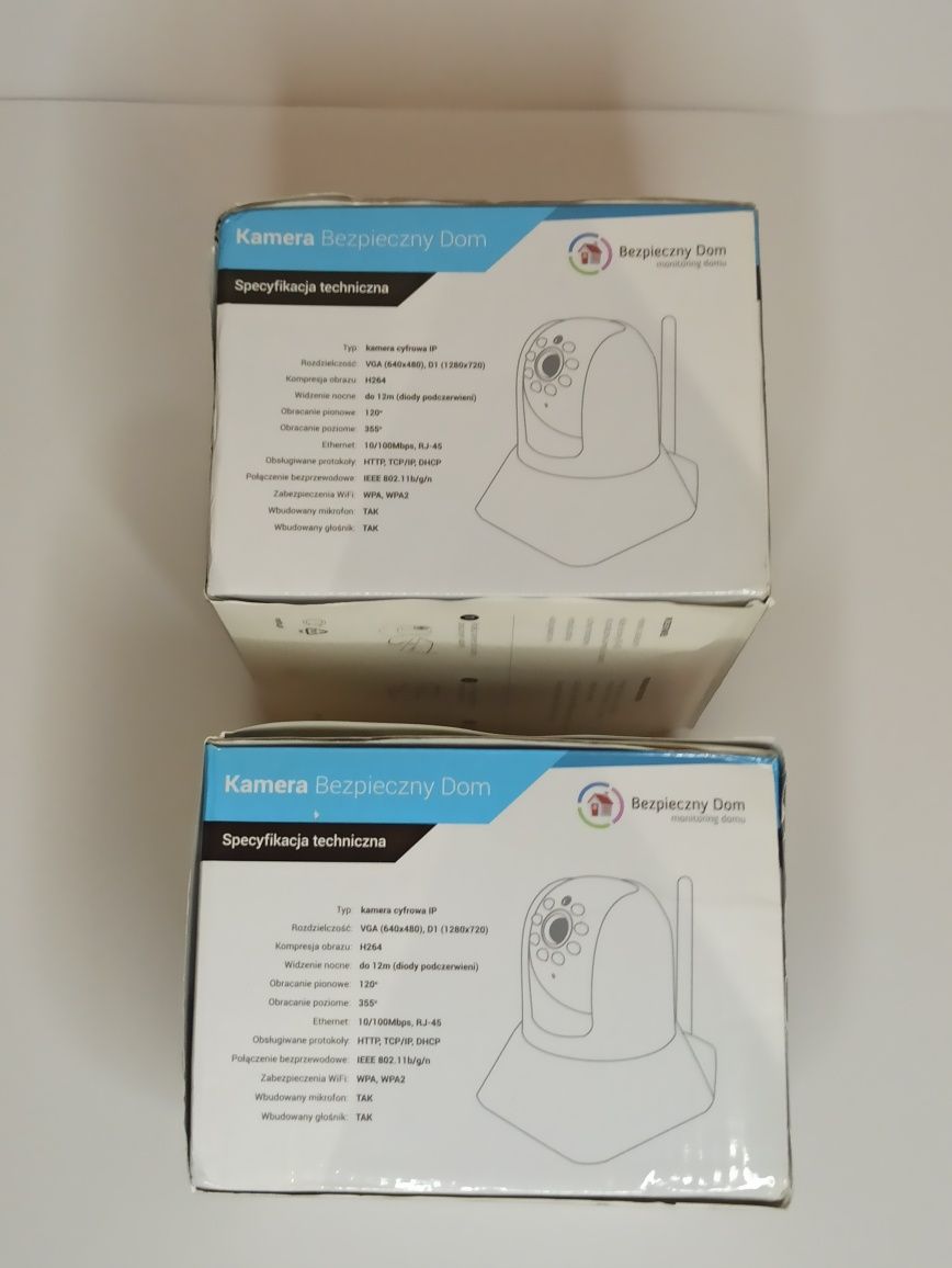 Dwie kamery sieciowe, własny adres IP, WiFi, obrotowe