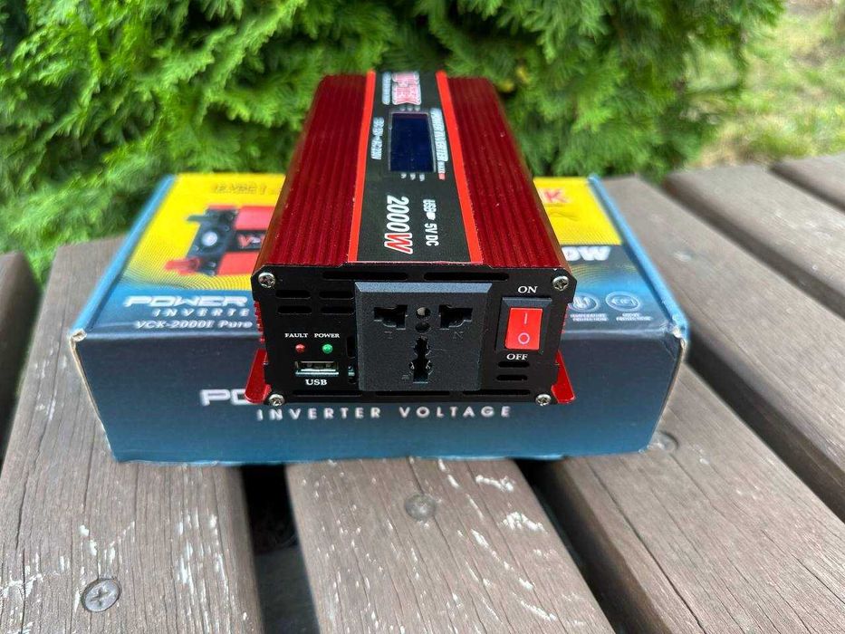 Инвертор 2000ватт чистый синус 12v 220v 2000ватт. Переторювач струму