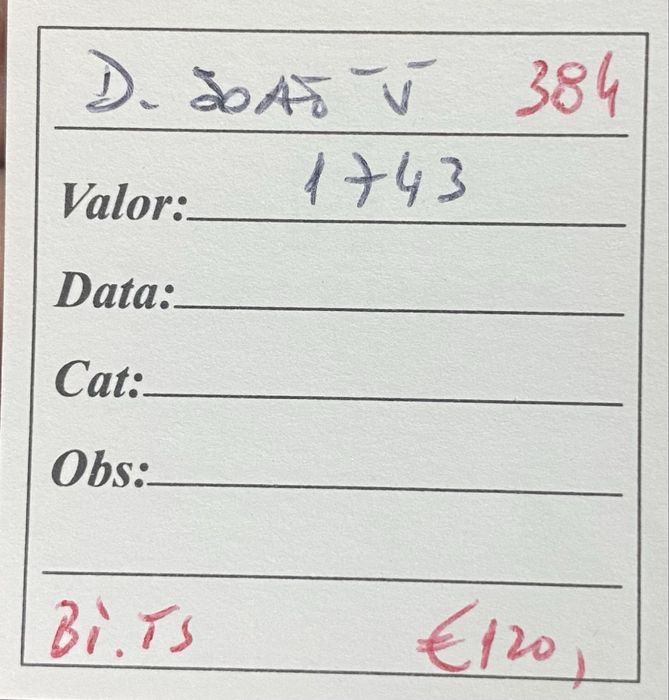 Moeda X Reis D JOAO V 1743