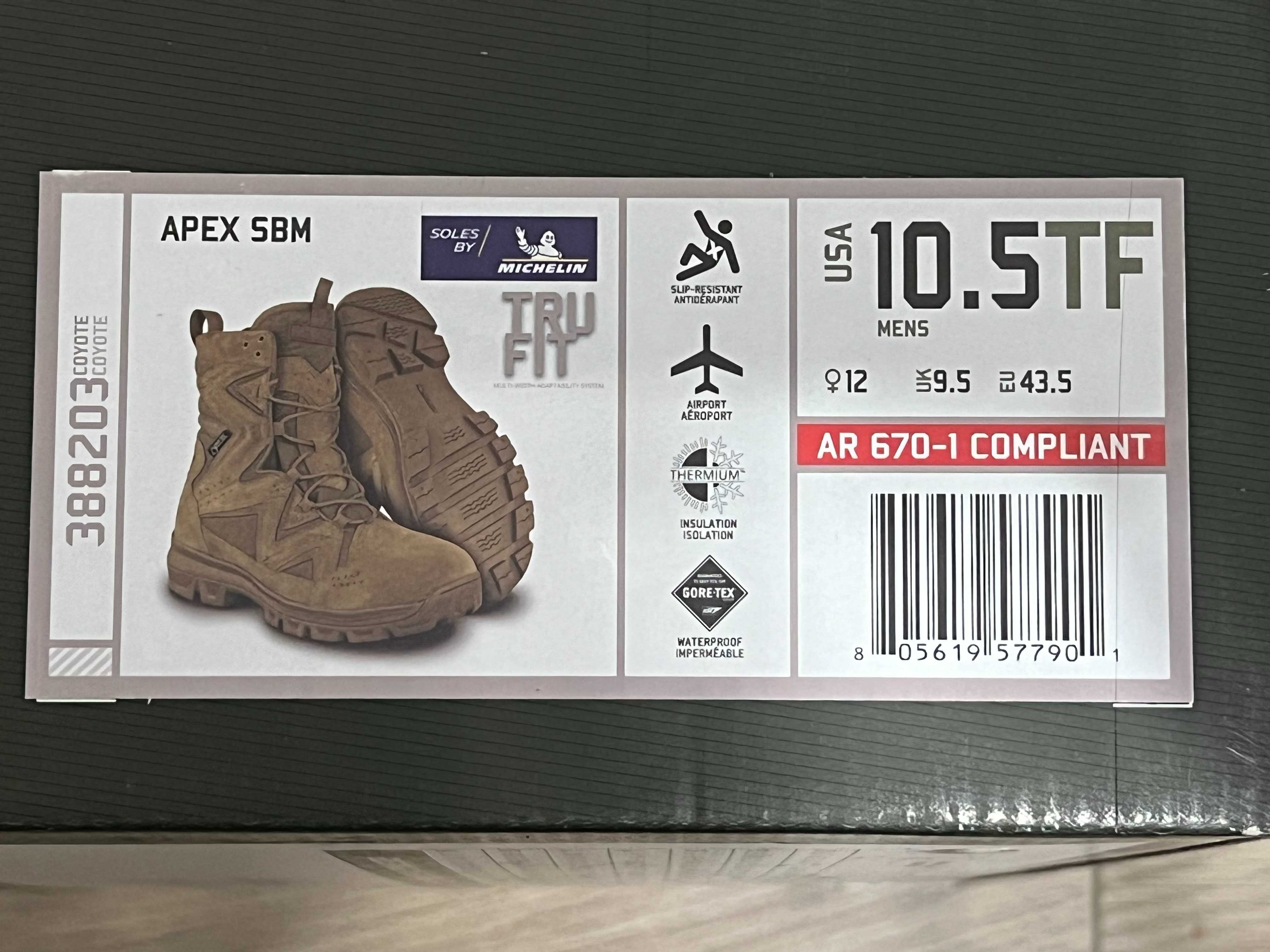 Демісезонні тактичні черевики Altama Apex SBM Gore-Tex 43.5/10.5US