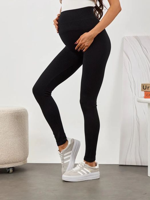 Лосини /Легінси в рубчик на товстому хутрі для вагітних жінок