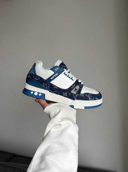 Кросівки Louis Vuitton Trainer Sneaker White/Blue premium u2
